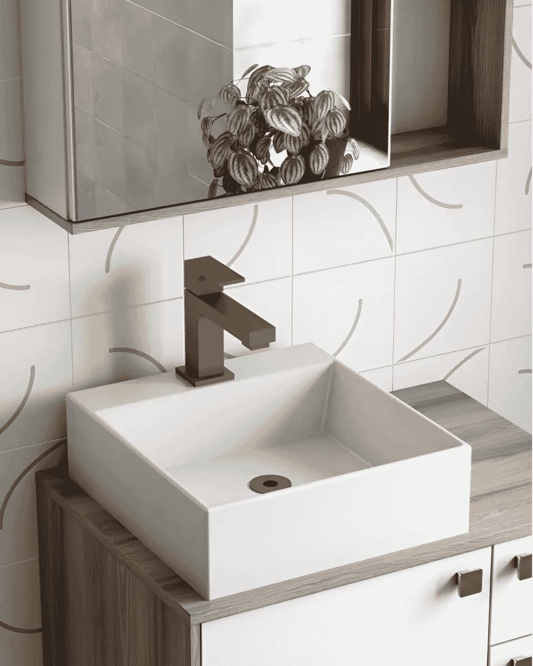 COZIMAX P100062 CUBA CUBO FIT MARMORE SINTETICO miniatura 2