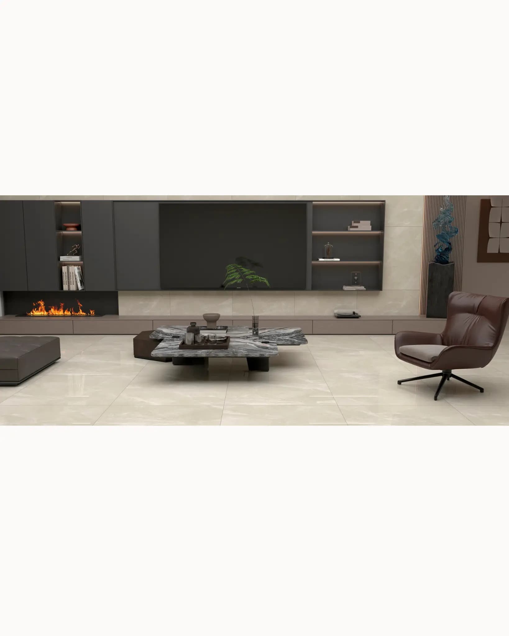 Porcelanato Esmaltado Polido Retificado Fuji Sand miniatura 2