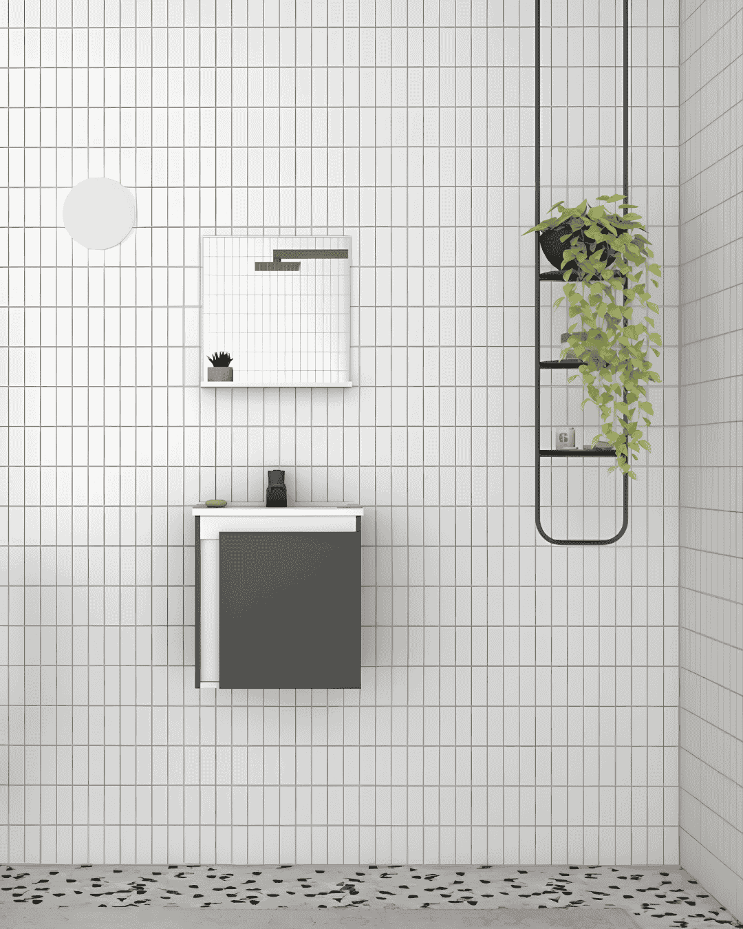 COZIMAX P101196 KIT MADEIRA ONIX PRETO C/ ESPELHEIRA miniatura 2